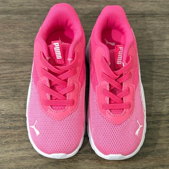 NEW [Puma] FlexFocus Athletic Casual Sneakers Pink/White Youth Kids Girls Sz 10 - Picture 6 of 12